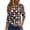 Green, variant on Womens 3/4 Sleeve Tops Halloween Spooky Bat Print Crewneck Loose Casual Tunic Tee Tops