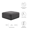 thumbnail image 5 of Modway Conjure Channel Tufted Performance Velvet Ottoman in Black Gray, 5 of 5