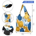thumbnail image 3 of Large Capacity Print Tote Bag,Lightweight Portable Foldable Shopping Bag Pumpkins, 3 of 5