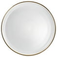 thumbnail image 4 of Elama Arthur 6 Piece Stoneware Dinner Plate Set in Matt White with Gold Rim, 4 of 6