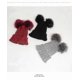 thumbnail image 2 of Women's Knitted Beanie with Double Pom Poms Autumn Winter Fashion Hat Imitation Fur Ball Cap Warm Wool Blend Korean Style, 2 of 3