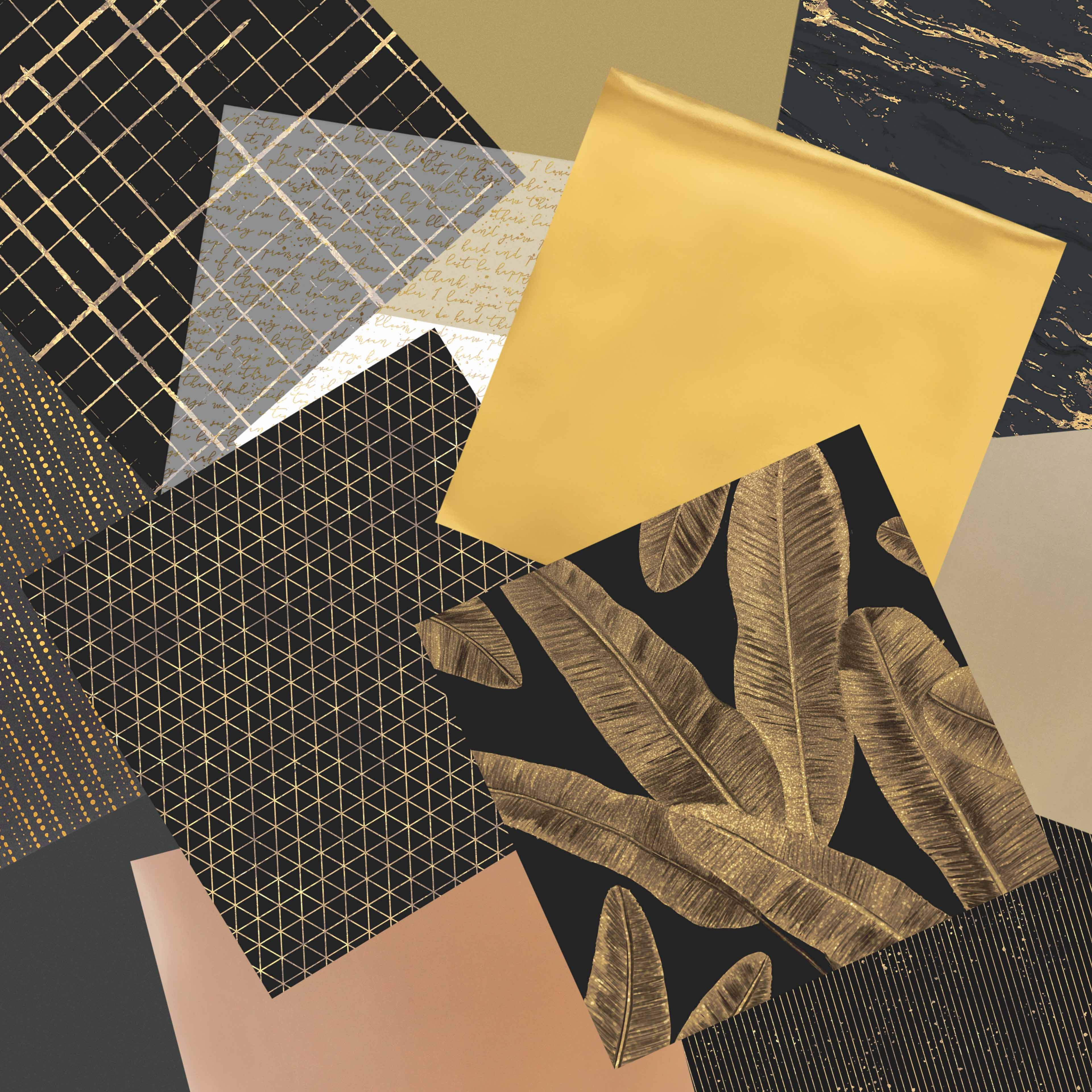 12" x 12" Foiled Fundamentals Paper Pad by Recollections - Premium Scrapbook & Crafting Paper for DIY Projects - Card Making - & Decorative Arts - 180 Sheets
