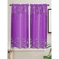 thumbnail image 2 of Bedroom Curtains 63 Inches length, Modern Purple Window Treatment Curtain Drapes, Abstract Diamond Luxury Gradient Rod Pocket Curtain Panels for Living Room Kitchen, 42"x63", 2 Panels, 2 of 7
