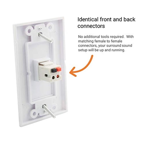 Conector de Altavoz DiyTech Keystone Jack Hembra a Hembra Paquete de 5