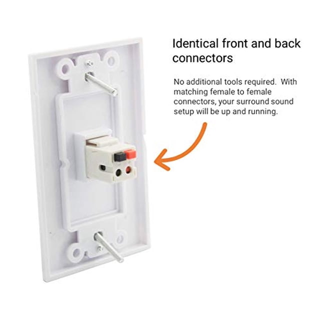 Conector de Altavoz DiyTech Keystone Jack Hembra a Hembra Paquete de 5