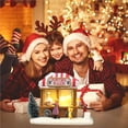 thumbnail image 3 of Inteprter Navidad Comedor Coche Palomitas de maíz Casa pequeña luminosa con luces LED Paisaje nevado Vacaciones Cumpleaños Regalos de Navidad Kits de decoración para fiestas, 3 of 6