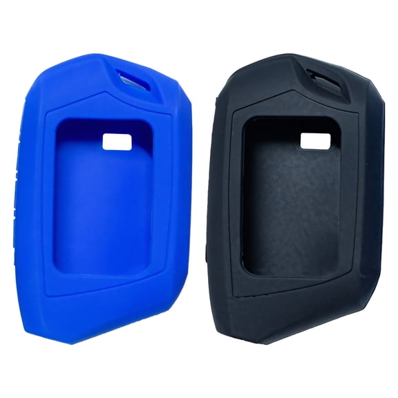 2 Pcs Remote Covers, Silicone Case For Car Key Remotes, Black And Blue, Easy Access Button Openings, Protective Structure