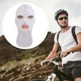 thumbnail image 6 of ZOELNIC 3 Holes Balaclava Ski Mask, Thin Three Holes Full Face Mask for Motorcycle Bike Hunting Cycling Cap Ski White, 6 of 9