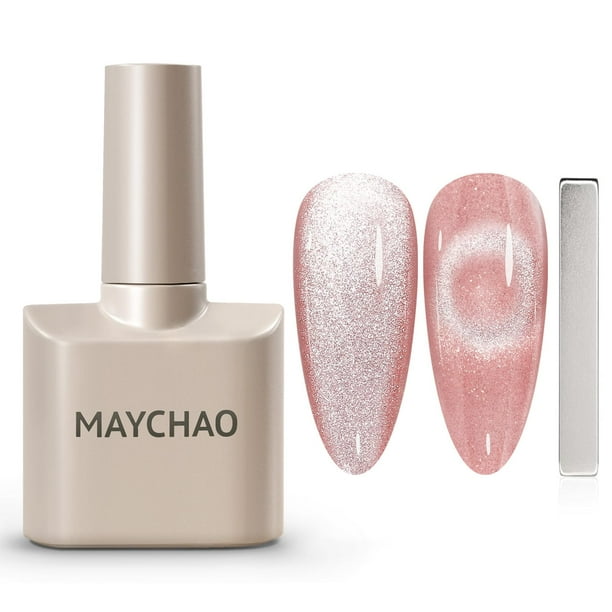 Esmalte de uñas en gel MAYCHAO Cat Eye Jelly Pink 15 ml con imán