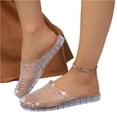 thumbnail image 3 of HTHLVMD Hollow Out Plastic Slides, Women's Jelly Mesh Slides Casual Comfortable Closed Round Toe Slip On Soft Sole Clear Mule Sandals for Summer Indoor Outdoor Vacation Beach Slippers, White 7, 3 of 5