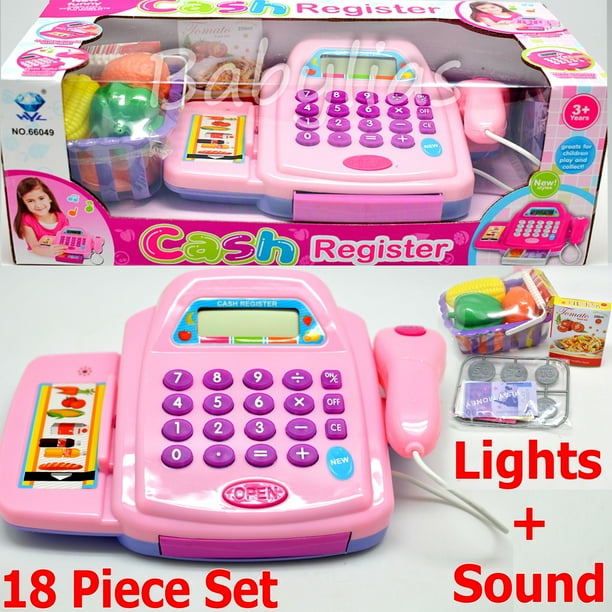 Cash Register Toy Kids Credit Card Learning Play Cashier Pretend Money
