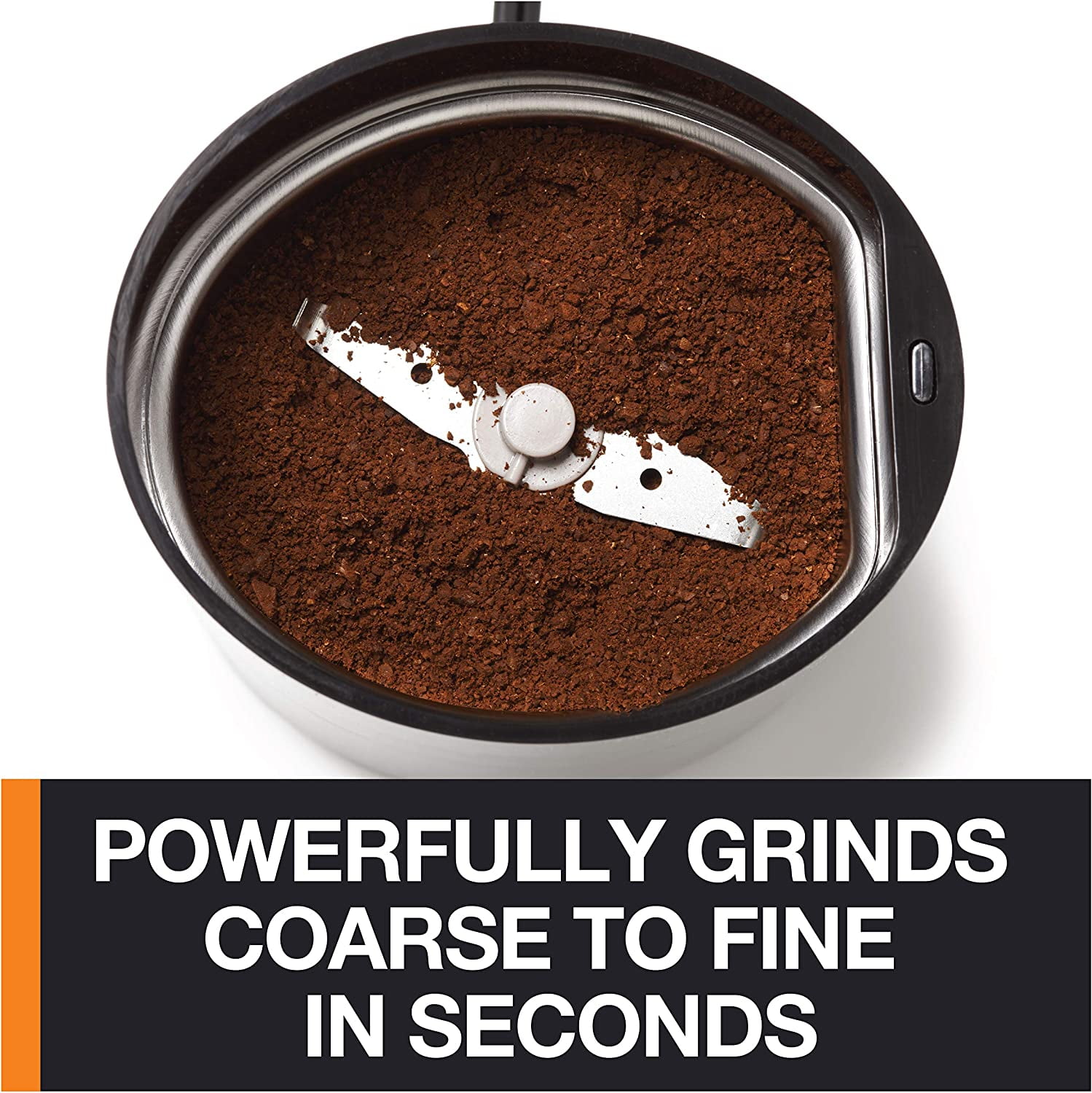 Precision Electric Coffee Grinders, 3 oz Capacity, 200W Motor, Stainless Steel Blades for Uniform Grinding of Beans, Herb and Nuts, Coffee and Spice Grinder Electric, (Black)