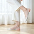 thumbnail image 2 of Women 2 Pairs Sling Liner Socks Low Cut No Show Half Socks Slingback Invisible Non Slip Heel Liner Toe Topper Sock for Heels Flats Pumps Shoes Comfortable Breathable Footwear, White, 2 of 9