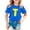 Blue, variant on NinXxx Children Fashion Letter Printed Casual Comfortable Top Black 3-4 Years