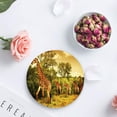 thumbnail image 4 of RYLABLUE Giraffe Set of 6 Round Coaster for Drinks, Absorbent Ceramic Stone Coasters Cup Mat with Cork Base for Home Kitchen Room Coffee Table Bar Decor, 4 of 5