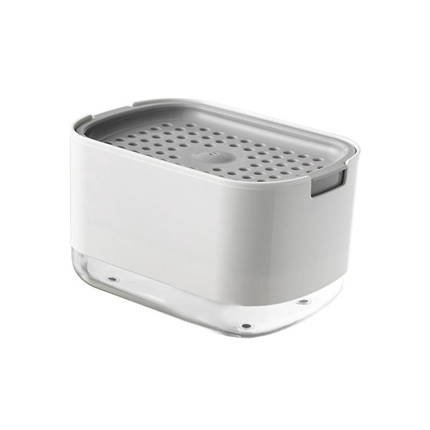 Dispensador De Jabón Para Platos Para Cocina, Dispensador De Jabón Premium 2 En 1 Y Soporte Para Esponja, Dispensador Con Bomba De Jabón Para Lavavajillas Para Encimera De Cocina, Negro
