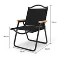 thumbnail image 3 of Silla plegable portátil DYNWAVEMX para acampar Negro grande, 3 of 8