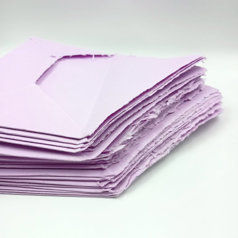 Handmade Cotton Rag Textured Paper Envelopes Deckle Edge-Thick 150 GSM  Recycled Khadi Paper-Purple, Size: 9x5, Pack of: 10- (ENVL-D-107)