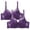 Purple, variant on 2PC Plus Size Bras for Women's Push-Up Women's Leopard-Print Front Buckles Underwear No Steel Close Bra