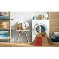 thumbnail image 2 of Ahgly Tapis d'Intérieur Lavable en Machine Carré Jaune Transitionnel, 7 Pieds Carré, 2 of 7
