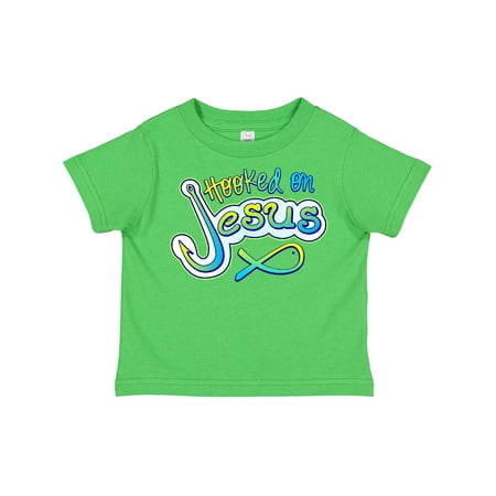 

Inktastic Hooked on Jesus Christian Gift Toddler Boy or Toddler Girl T-Shirt
