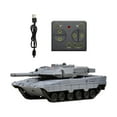 thumbnail image 2 of Tanque de batalla RC con torreta giratoria, modelo de tanque de control remoto para niños. Gris, 2 of 9