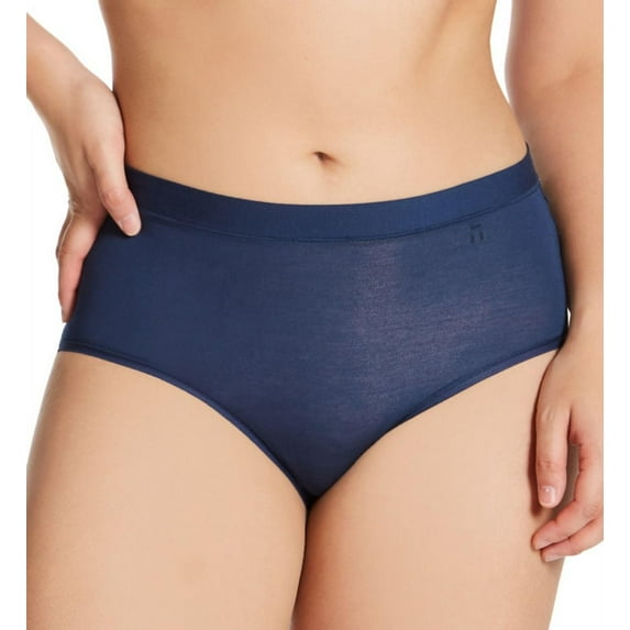 Women's Tommy John 1000560 Second Skin High Rise Brief Panty (Dress Blues XL)