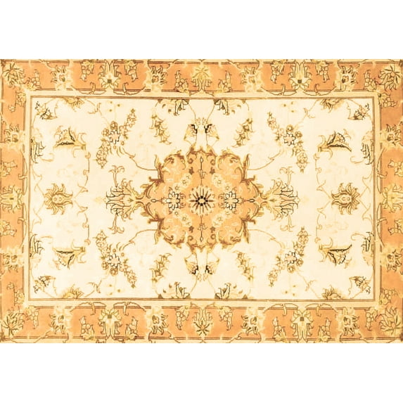 Ahgly Company Indoor Rectangle Medallion Brown Traditional Area Rugs, 4' x 6'