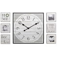thumbnail image 3 of FirsTime & Co. Shiplap Gallery Set Wall Clock, 20", 6" Plaques, Black & White, 3 of 4