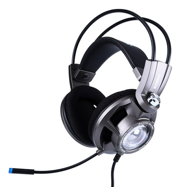 Cateissary Somic G9955 Auriculares para juegos Luz LED Auriculares con cancelación de ruido multicanal Auriculares con micrófono para computadora Juegos de teclado y mouse para computadora
