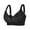 Black, variant on Womens Wireless Bra EU Size C F Plus Size Print Front Closure Adjustable Straps Everyday Comfortable Bra
