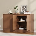 thumbnail image 5 of Buffet Cabinet with 2 Doors, Coffee Bar Cabinet with Adjustable Shelf, Modern Kitchen Buffet Sideboard with Storage for Living Room, Kitchen, Walnut, 5 of 9