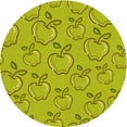thumbnail image 1 of Ahgly Company Machine Washable Indoor Round Transitional Dark Yellow Green Area Rugs, 5' Round, 1 of 7