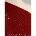 thumbnail image 5 of Riismen Kids Girls Lyrical Dance Dress Crop Tops with Skirt Leotard Ballet Dance Outfits Ballroom Dancewear Burgundy 8, 5 of 6