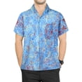 thumbnail image 5 of HAPPY BAY Men's Holiday Tropical Party Aloha Shirts Short Sleeve Button Down Beach Hawaiian Shirt for Men XL Allover Palm, Blue, 5 of 6