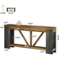 thumbnail image 2 of Finmind 70.9-Inch Extra Long Console Table with Storage for Entryway, Hallway, Foyer, Living Room, Brown, 2 of 8