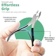 thumbnail image 7 of Professional Cuticle Trimmer Nail Cuticle Cutter Stainless Steel Cuticle Nippers with Sharp Blades of Cuticle Remover Clippers Manicure Tools Double Spring - Pedicure Nail Tools (Black - 4 Pack), 7 of 7