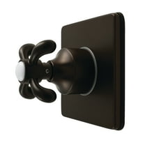 Kingston Brass KS4045TX French Country Single-Handle Six-Way Diverter Valve with Square Trim Kit, Oil Rubbed Bronze