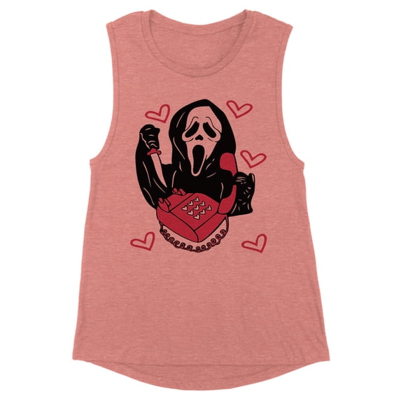Ghost Telephone Women's Muscle Tank X-Small Desert Pink