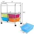 thumbnail image 2 of Patiojoy 4-Drawer Rolling Storage Cart Metal Rack Organizer Shelf with Wheels Multicolor, 2 of 6