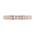 thumbnail image 3 of 1/4 Carat Round Diamond Unisex Wedding Band Ring in 14K Rose Gold (Ring Size 4) (I1-I2 Clarity), 3 of 4