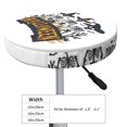 thumbnail image 4 of Bar Stool Covers Round, Halloween Skeleton 3 Bar Stool Cushion Covers Seat Cushion with Elastic Bands, Chairs Covers for Kitchen Dining Room 12-14 Inch, 4 of 7