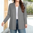thumbnail image 6 of UQJfacai Lightweight Tunic Cardigan For Women Long Sleeve Open Front Cardigans Fall Elegant Outwear, 6 of 6