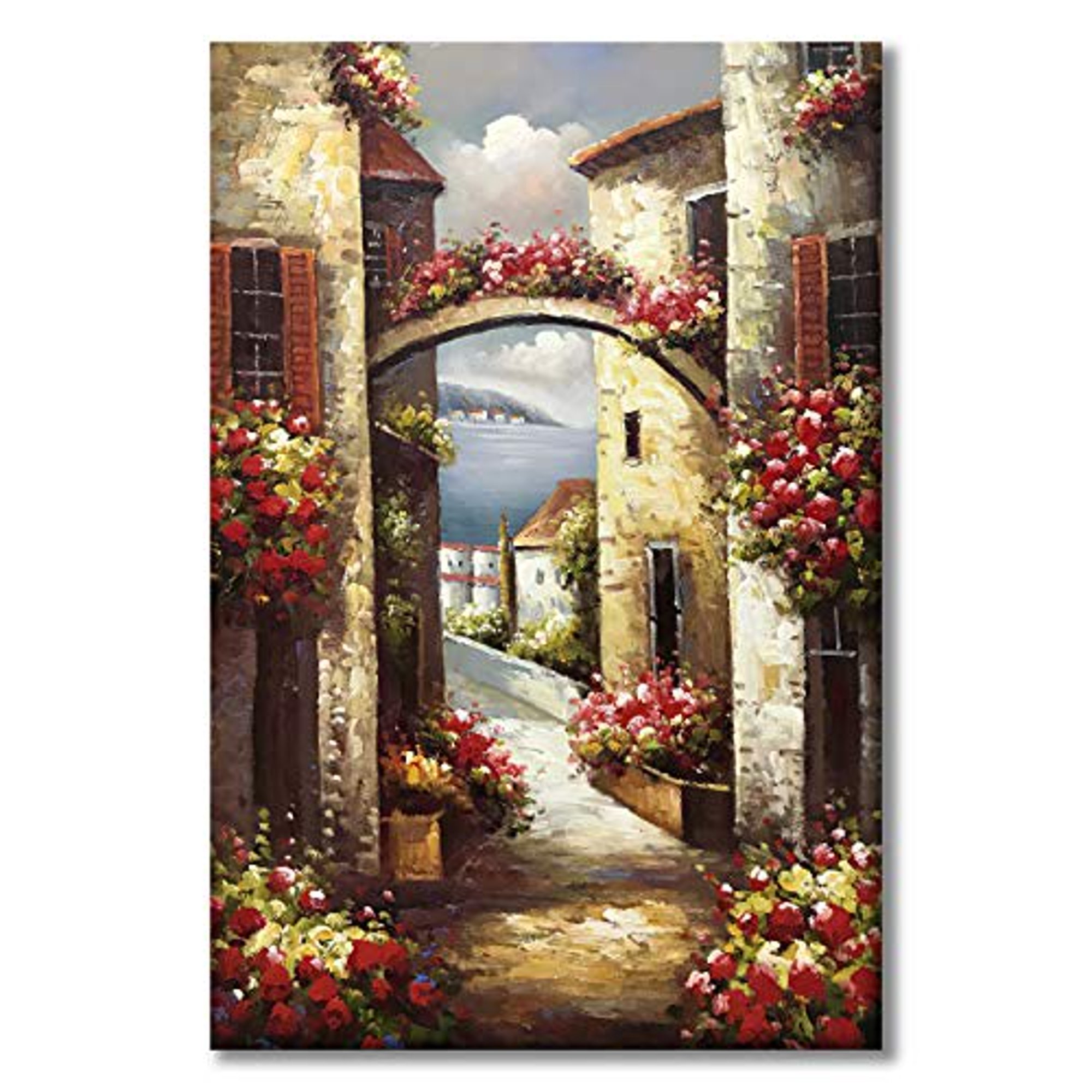 Paimuni 100 Hand Painted Canvas Wall Art Italy Town Mediterranean Tuscany Sea Coast Flowers Oil Painting Stretched And Framed Ready To Hang Landscape Scenery Wall Decor 24x36 Inch Walmart Canada Paimuni 100 Hand Painted Canvas Wall Art Italy Town Mediterranean Tuscany Sea Coast Flowers Oil Painting Stretched And Framed Ready To Hang Landscape Scenery Wall Decor 24x36 Inch Walmart Canada