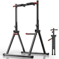 Wesfital Foldable Pull Up Bar Station, Adjustable Multifunction Power Tower Dip Bar Home Gym Strength Training Workout Equipment 700 LBS