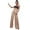 Rose Gold, variant on Sequin Pants Women Sparkle Wide Leg Flare Elastic High Waist Disco Glitter Pants Rose Gold 4(S)