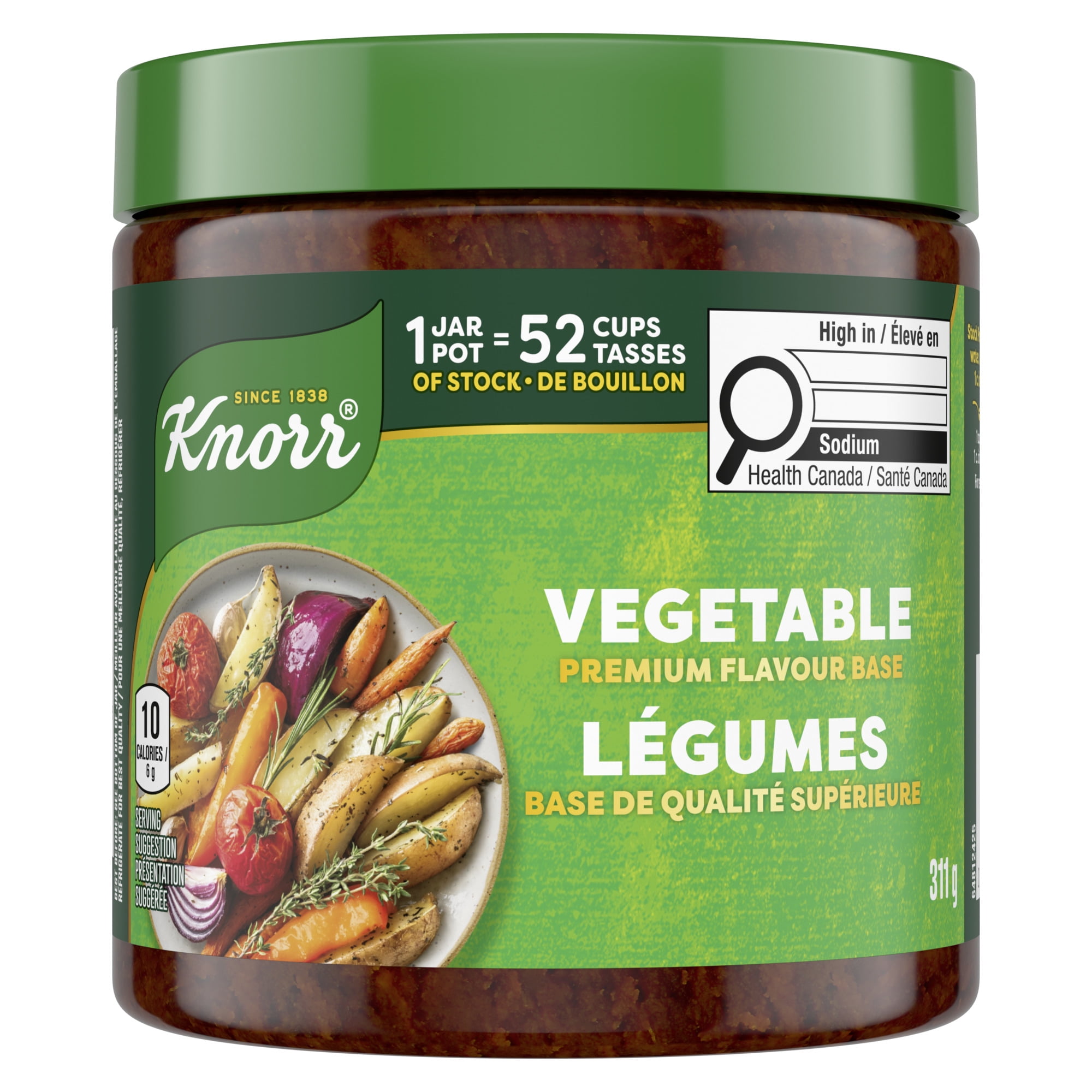 Knorr Bouillon de Légumes Premium en Pâte – 311g | Polyvalent et Facile à Utiliser KNORR BASE SAVEUR LÉGUMES