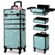 thumbnail image 1 of Byootique Rolling Makeup Train Case 4in1 Cosmetology Rolling Case Cosmetic Trolley Organizer Travel Case Traveling Cart Trunk with Wheels for Makeup Artist Trave Nail,CoyoteButtes Vitality, 1 of 9