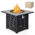 thumbnail image 1 of Patiojoy Table de Foyer au Propane de 32 Pouces, Plateau Carré, Allumage Automatique, avec Housse de Pluie, Roches de Lave, 1 of 10