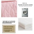 thumbnail image 7 of Luxcidy Summer Cooler Quilt, Lightweight Reversible Bedspread, Skin-friendly Plain Printed Washed Cotton Summer Quilt for All Season(Pink), 7 of 7